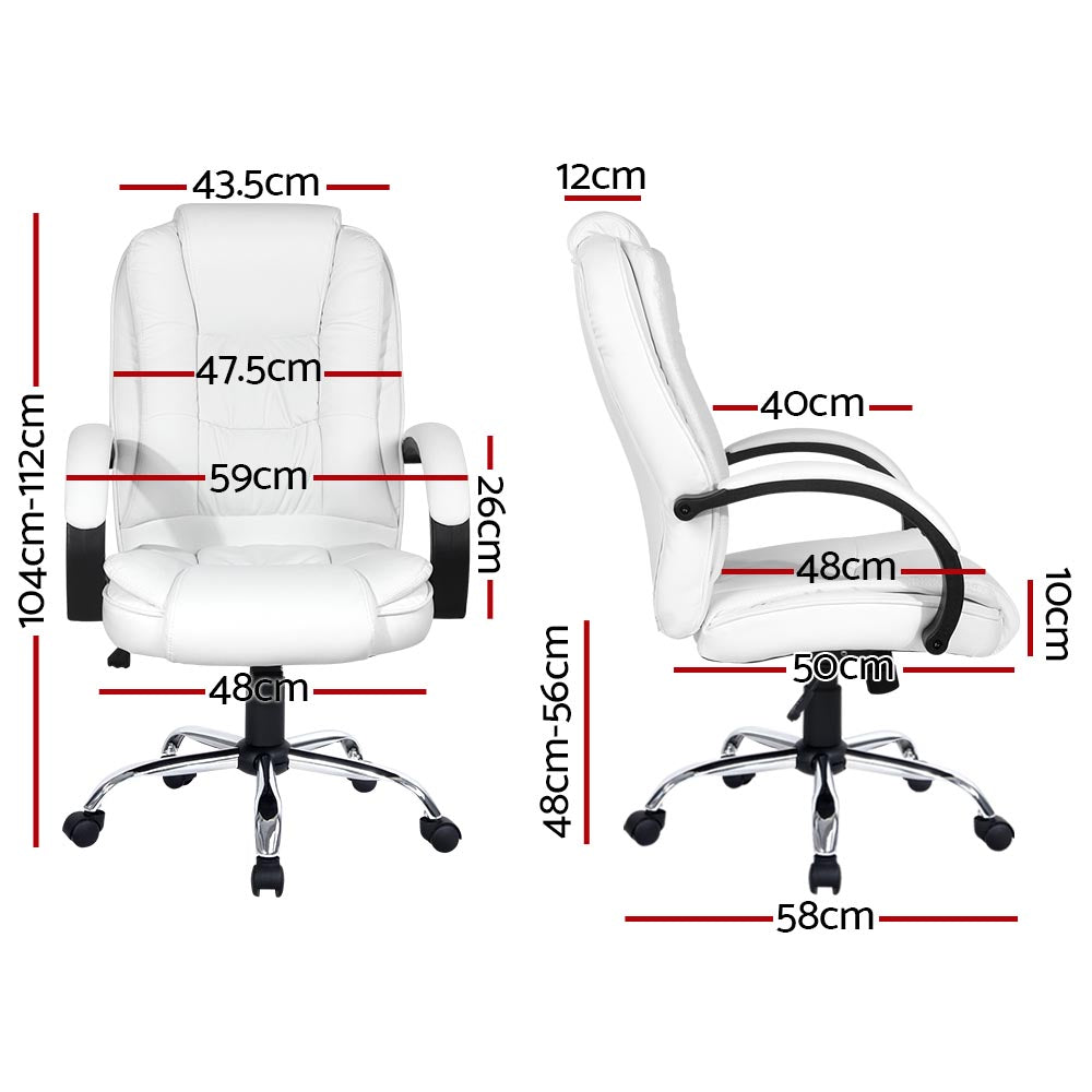 Artiss Executive Office Gaming Computer Chair White