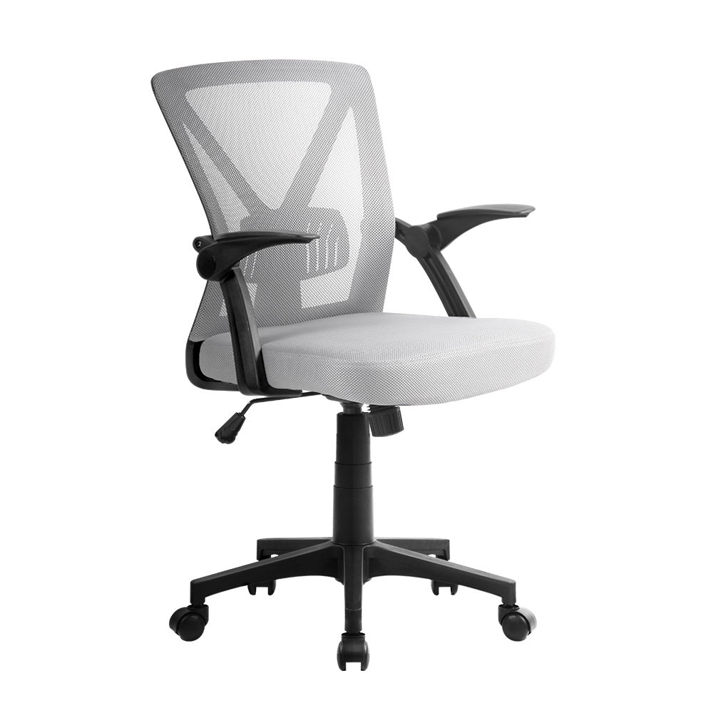 Artiss Office Chair Gaming Executive Computer Chairs Study Mesh Seat Tilt Grey - Newstart Furniture
