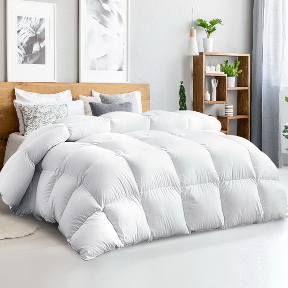 Giselle Bedding Queen Size 500GSM Goose Down Feather Quilt - Newstart Furniture