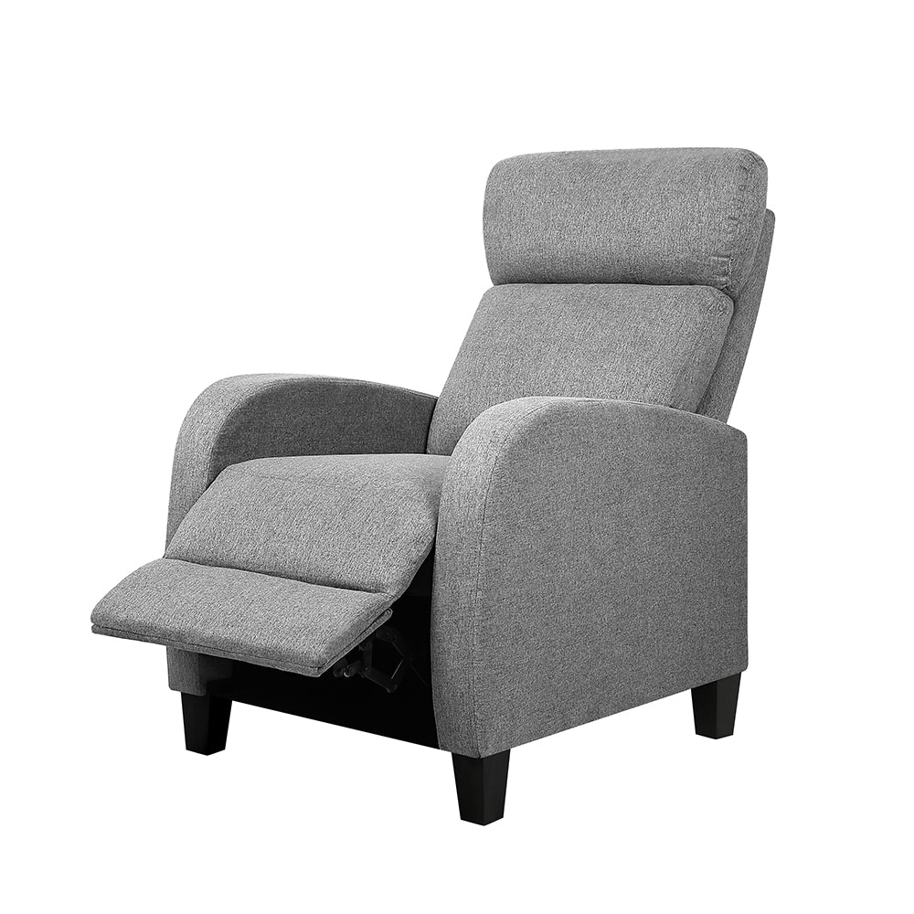 Artiss Fabric Reclining Armchair - Grey - Newstart Furniture