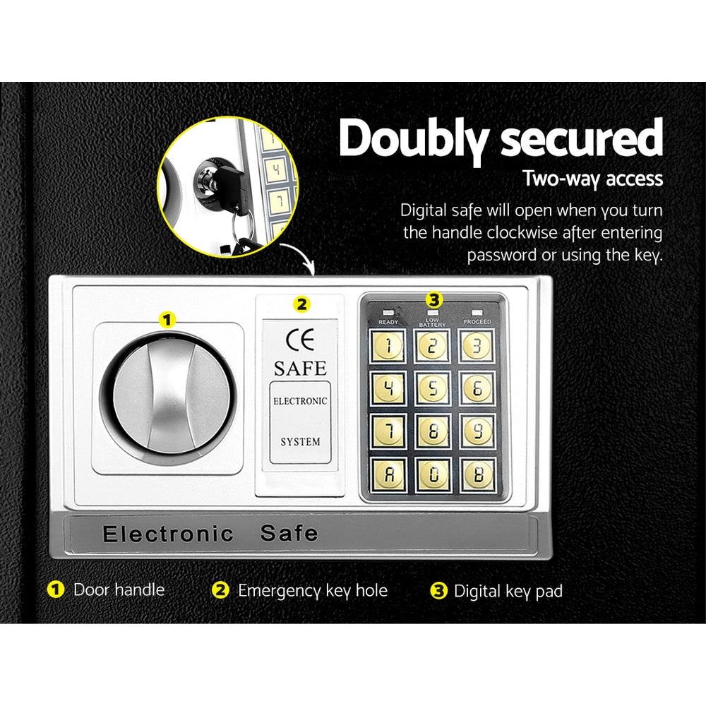 UL-TECH Electronic Safe Digital Security Box 16L - Newstart Furniture