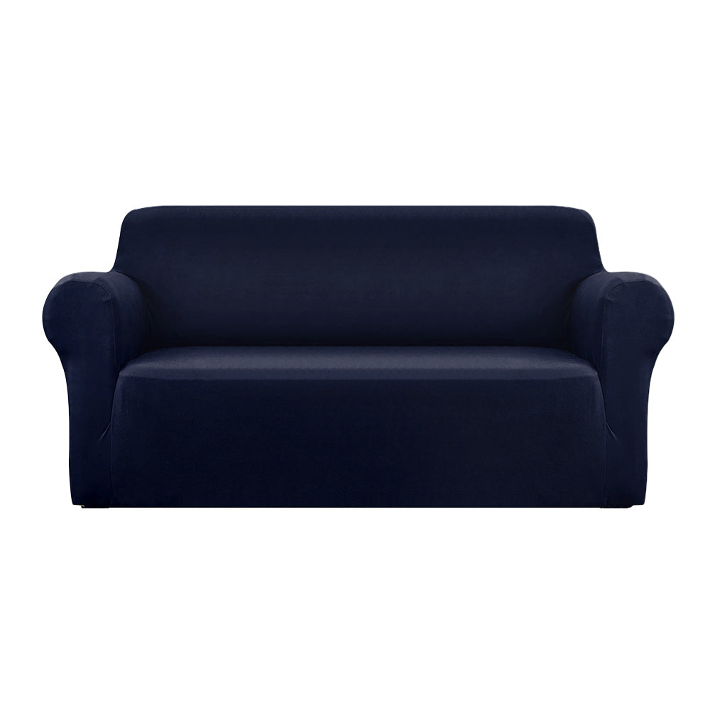 Artiss Sofa Cover Elastic Stretchable Couch Covers Navy 3 Seater - Newstart Furniture
