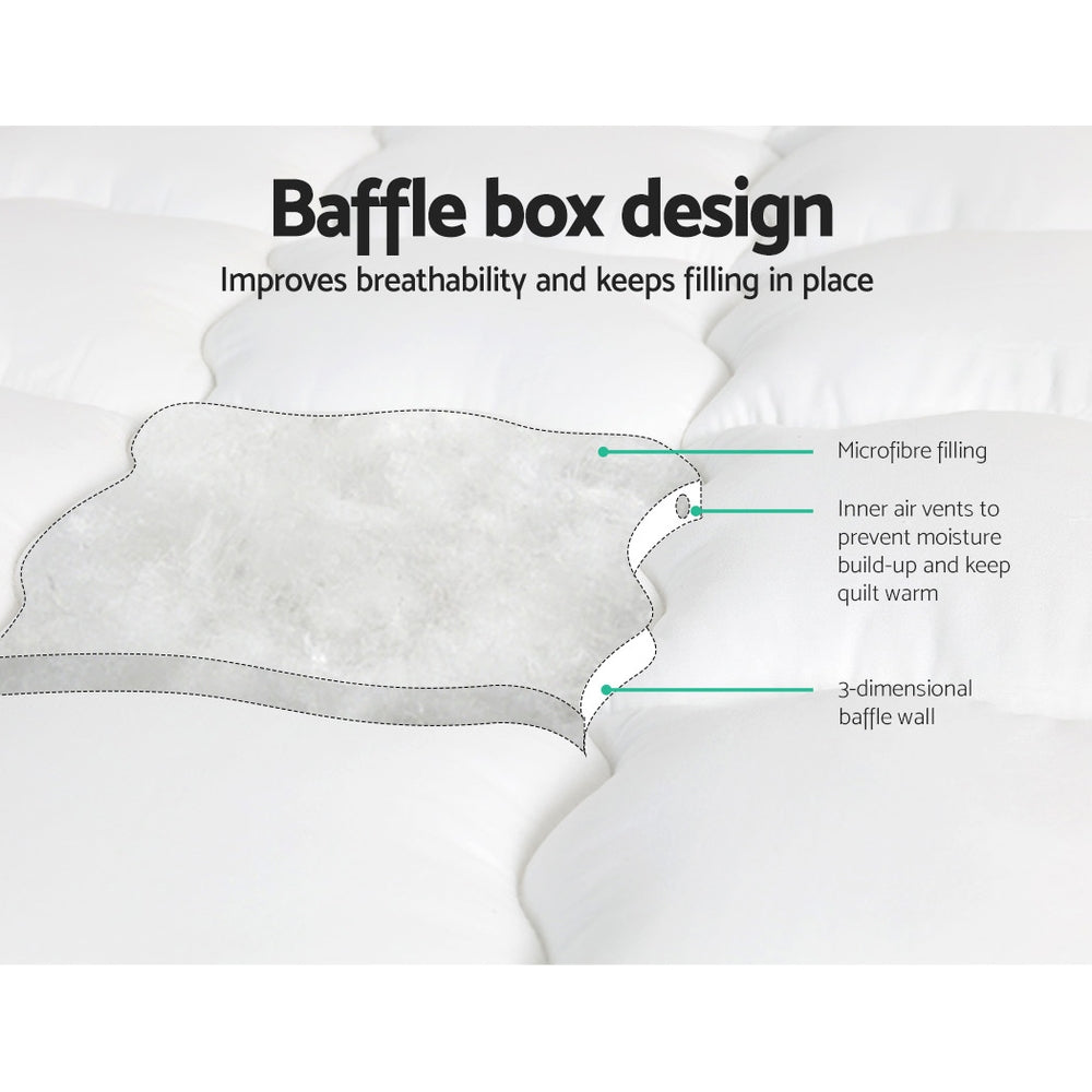 Giselle Bedding Mattress Topper Pillowtop - Double - Newstart Furniture