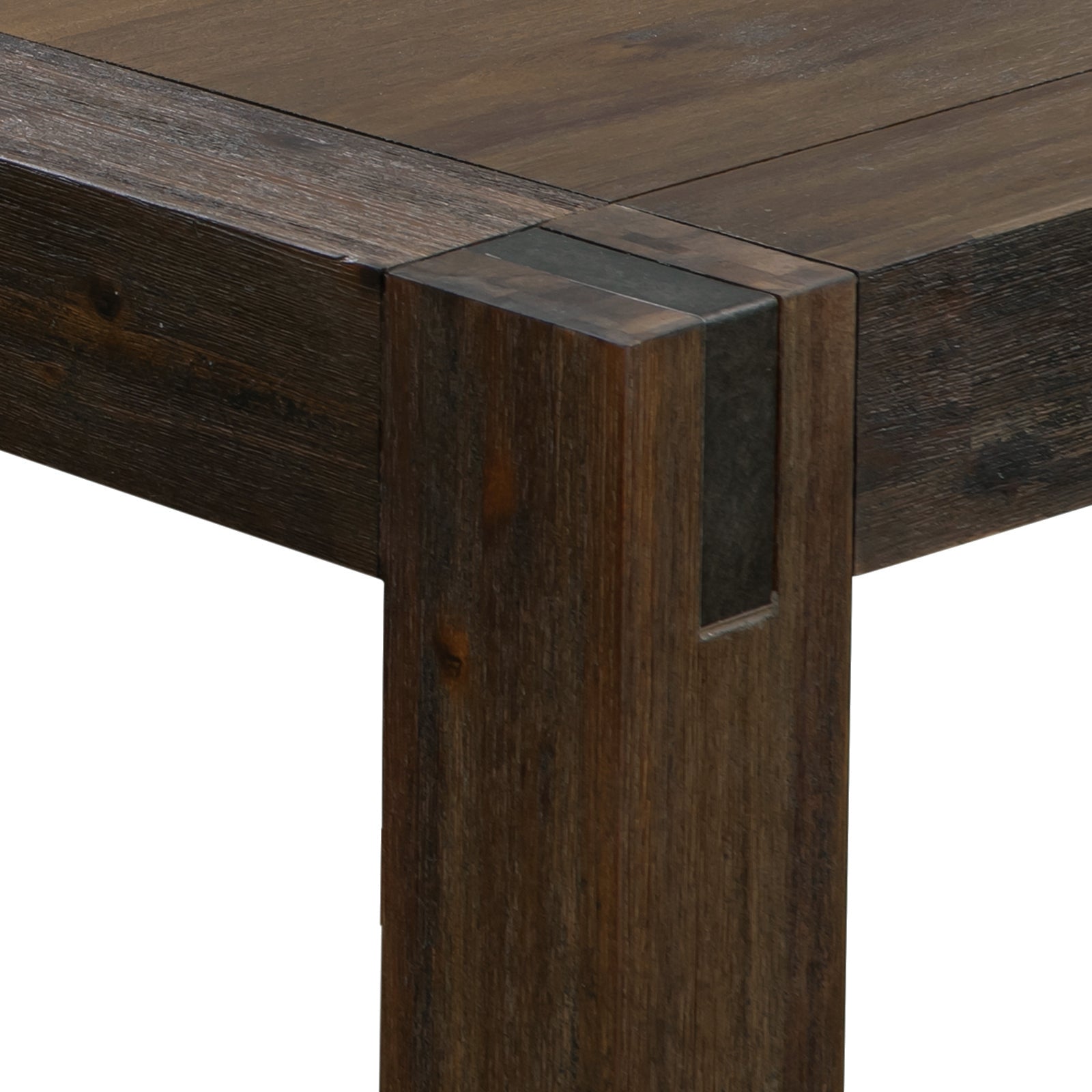 Dining Table with Acacia Medium Size Wooden Base in Oak Colour