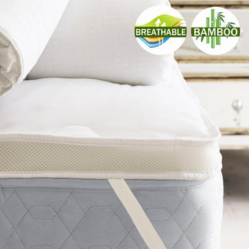 airmax bamboo mattress topper 1000gsm king - Newstart Furniture