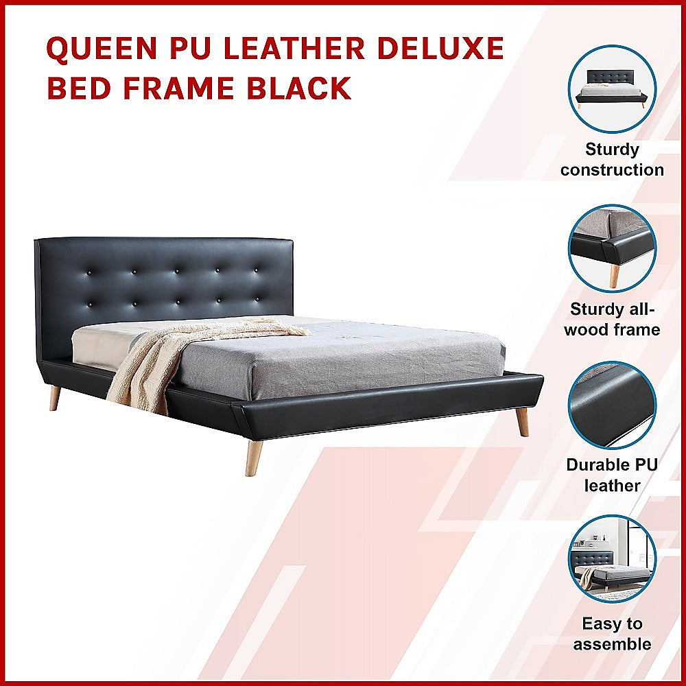 Queen Deluxe Bed Frame Black