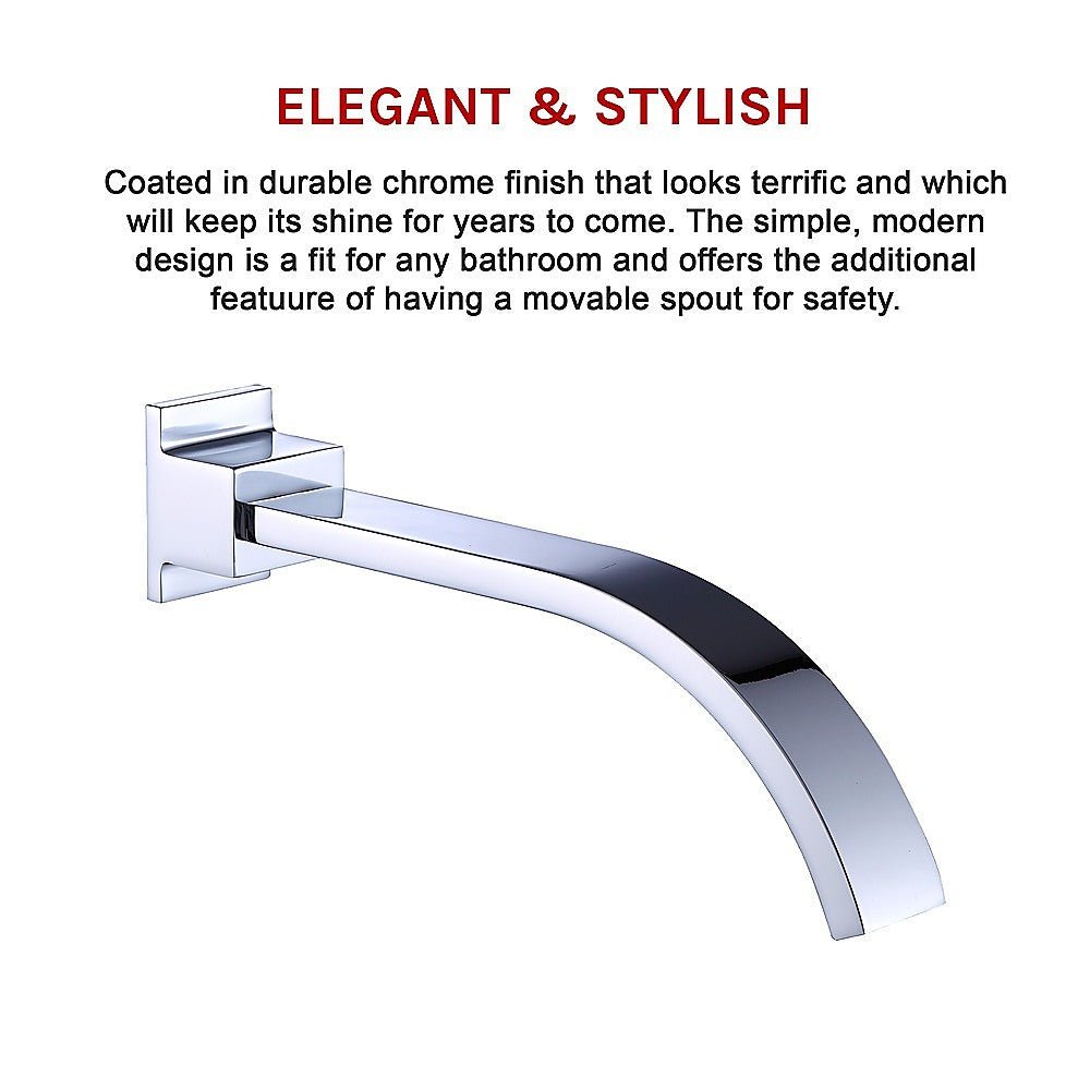 180mm Bath Spout Polished Chrome Finish - Newstart Furniture