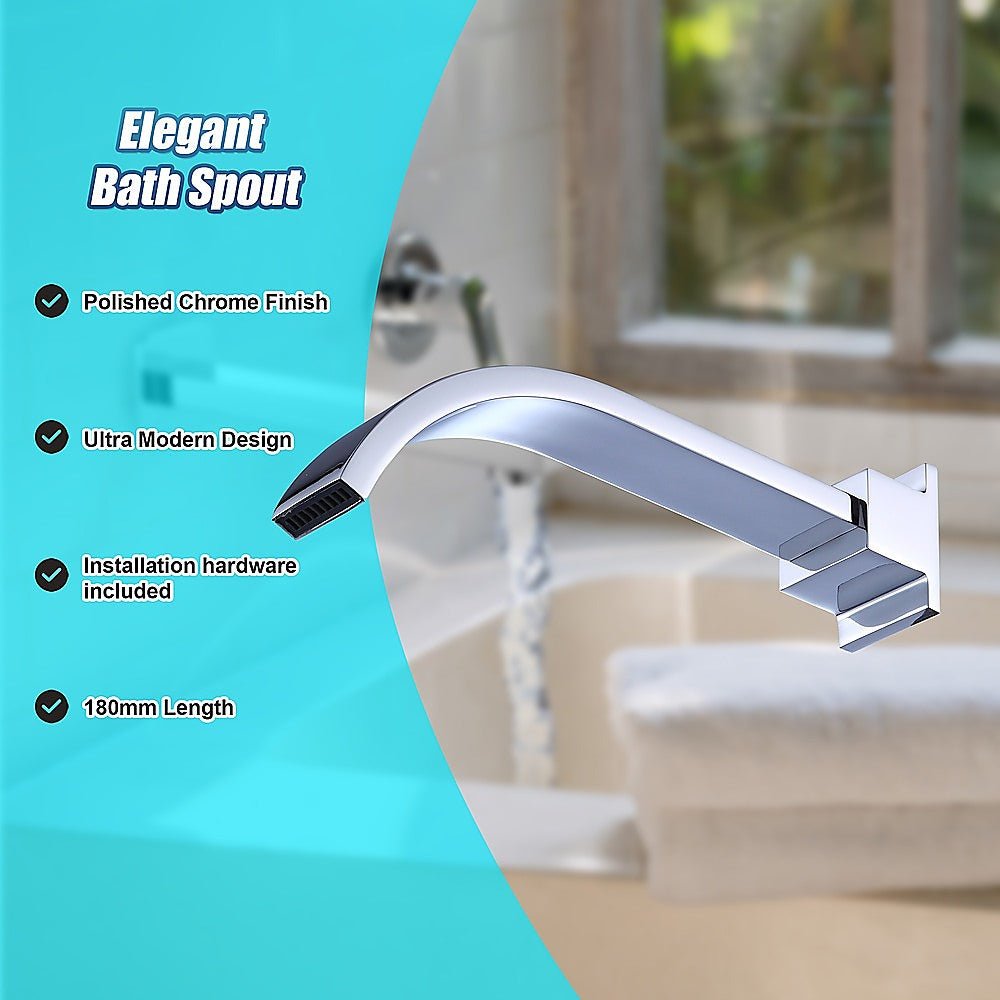 180mm Bath Spout Polished Chrome Finish - Newstart Furniture