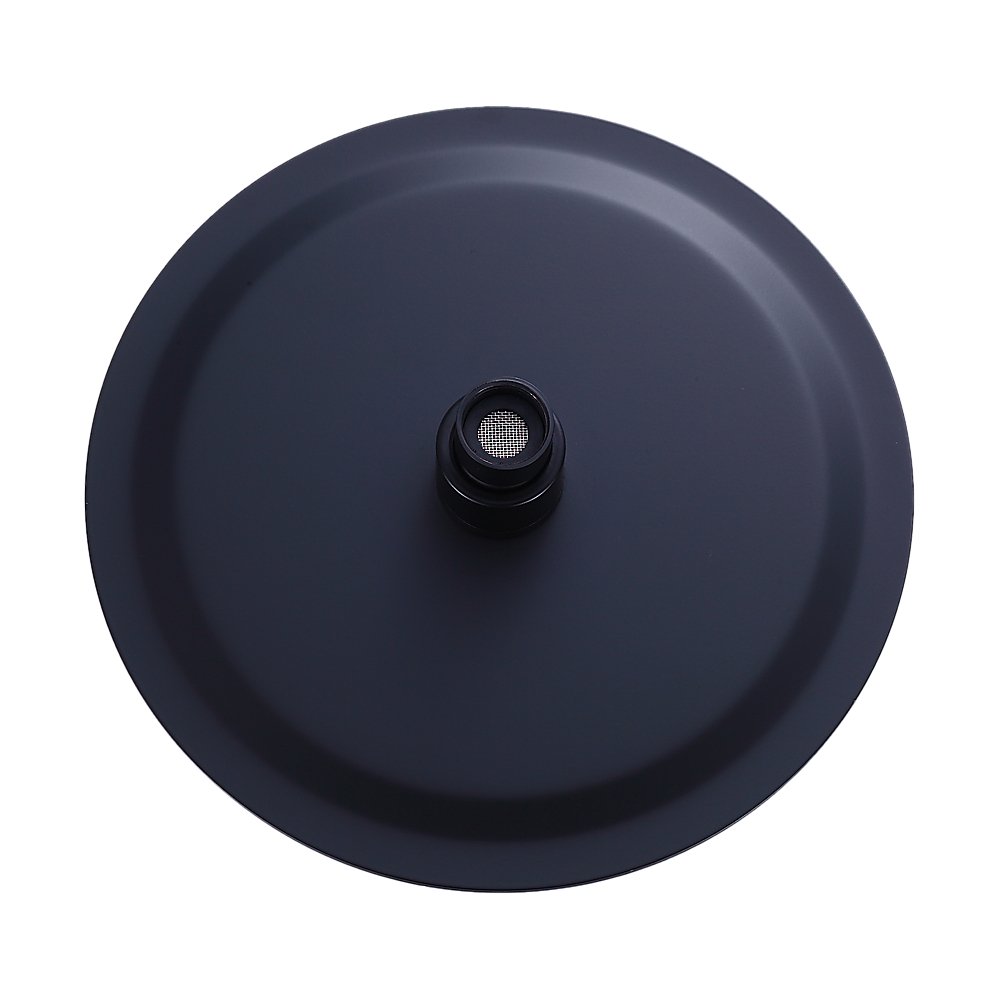 200mm Shower Head Round 304SS Electroplated Matte Black Finish - Newstart Furniture