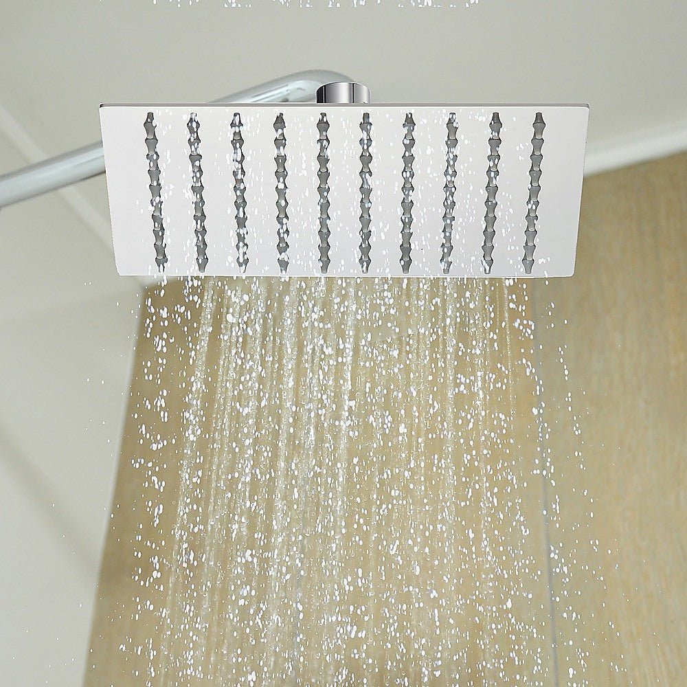 200mm Shower Head Square 304SS Polished Chrome Finish - Newstart Furniture