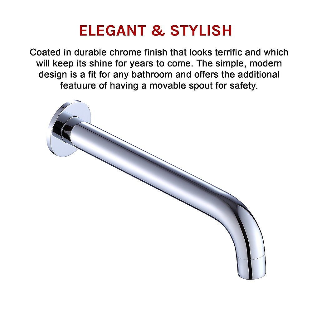 220mm Bath Spout in Polished Chrome Finish - Newstart Furniture