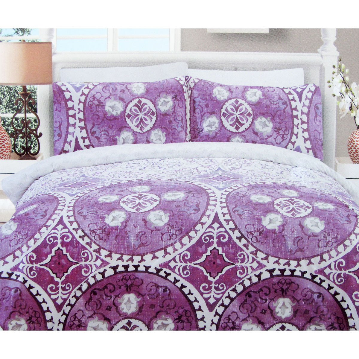 225TC Kasbah Mandala Cotton Rich Easy Care Quilt Cover Set Queen - Newstart Furniture