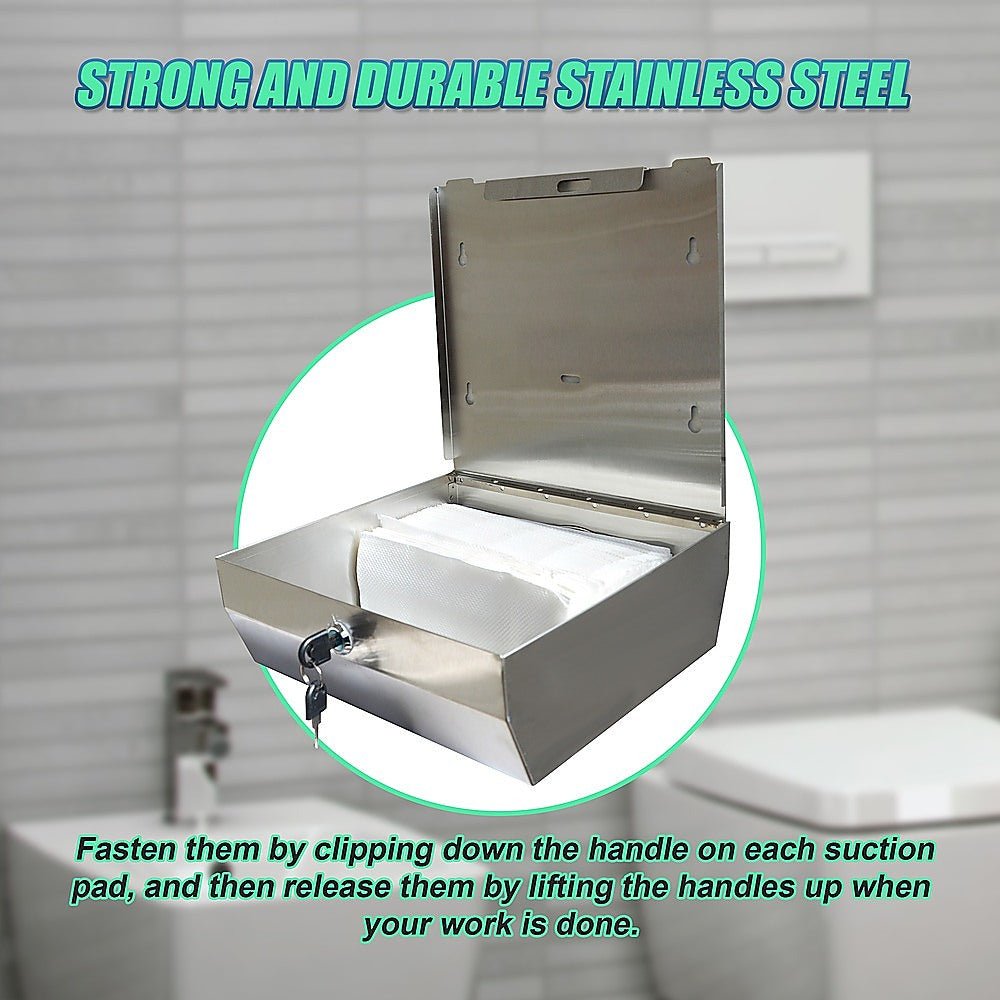 304 Stainless Steel Hand Paper Towel Dispenser Holder Toilet Heavy Duty - Newstart Furniture