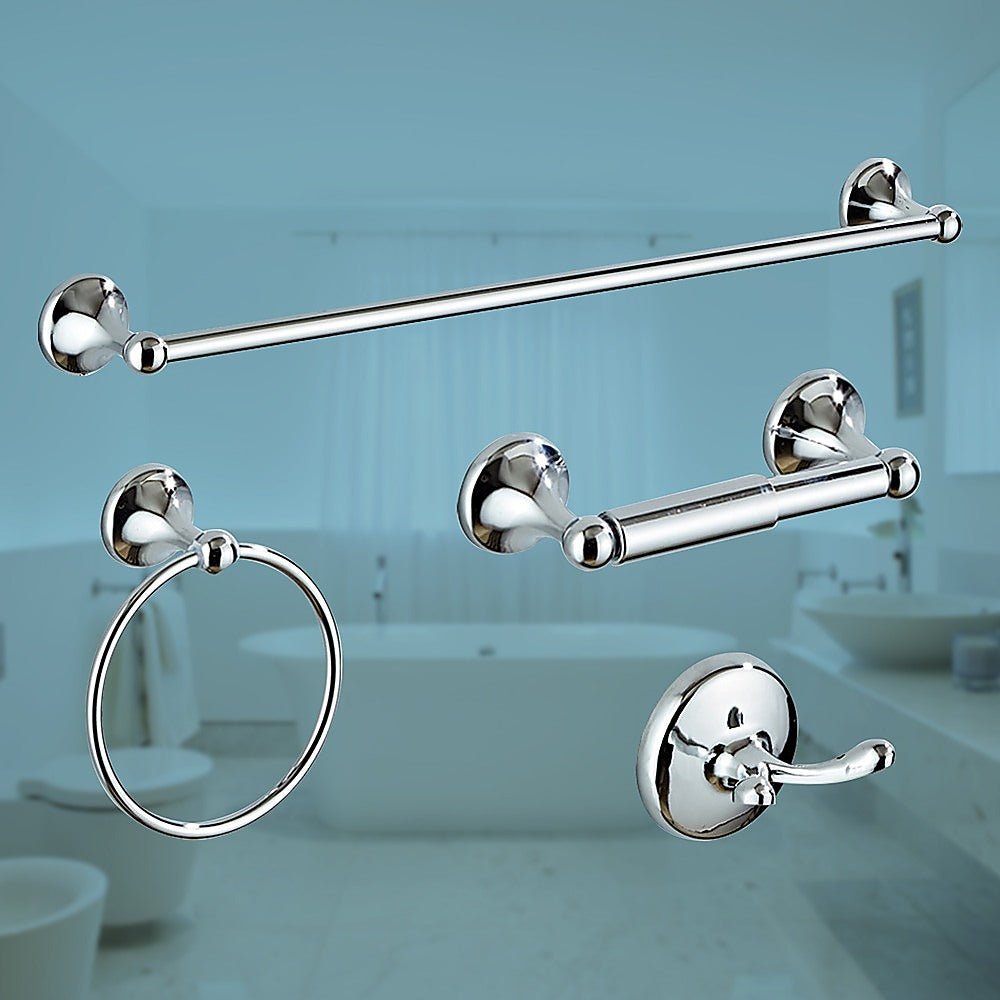 4 Piece Towel Bar Set Bath Accessories Bathroom Hardware - Newstart Furniture