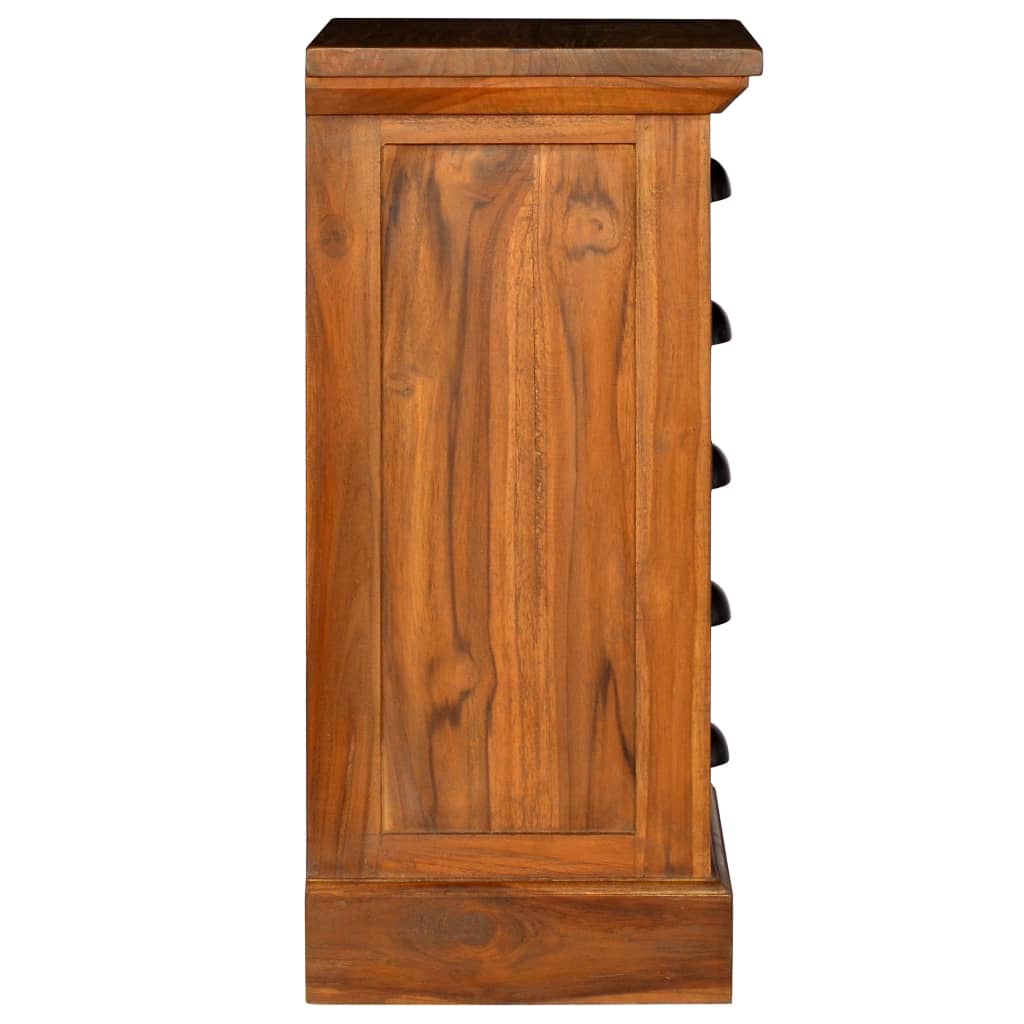 5-Drawer Cabinet 35x30x60 cm Solid Teak Wood - Newstart Furniture