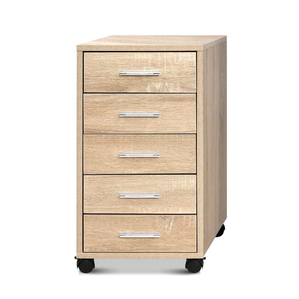 5-Drawer Wood Filing Cabinet for Extra Storage - Newstart Furniture