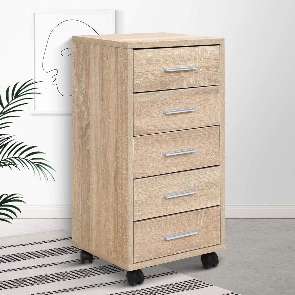 5-Drawer Wood Filing Cabinet for Extra Storage - Newstart Furniture