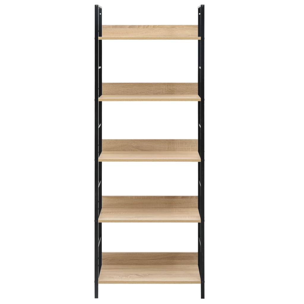 5-Layer Book Shelf Oak 60x27.6x158.5 cm Engineered Wood - Newstart Furniture