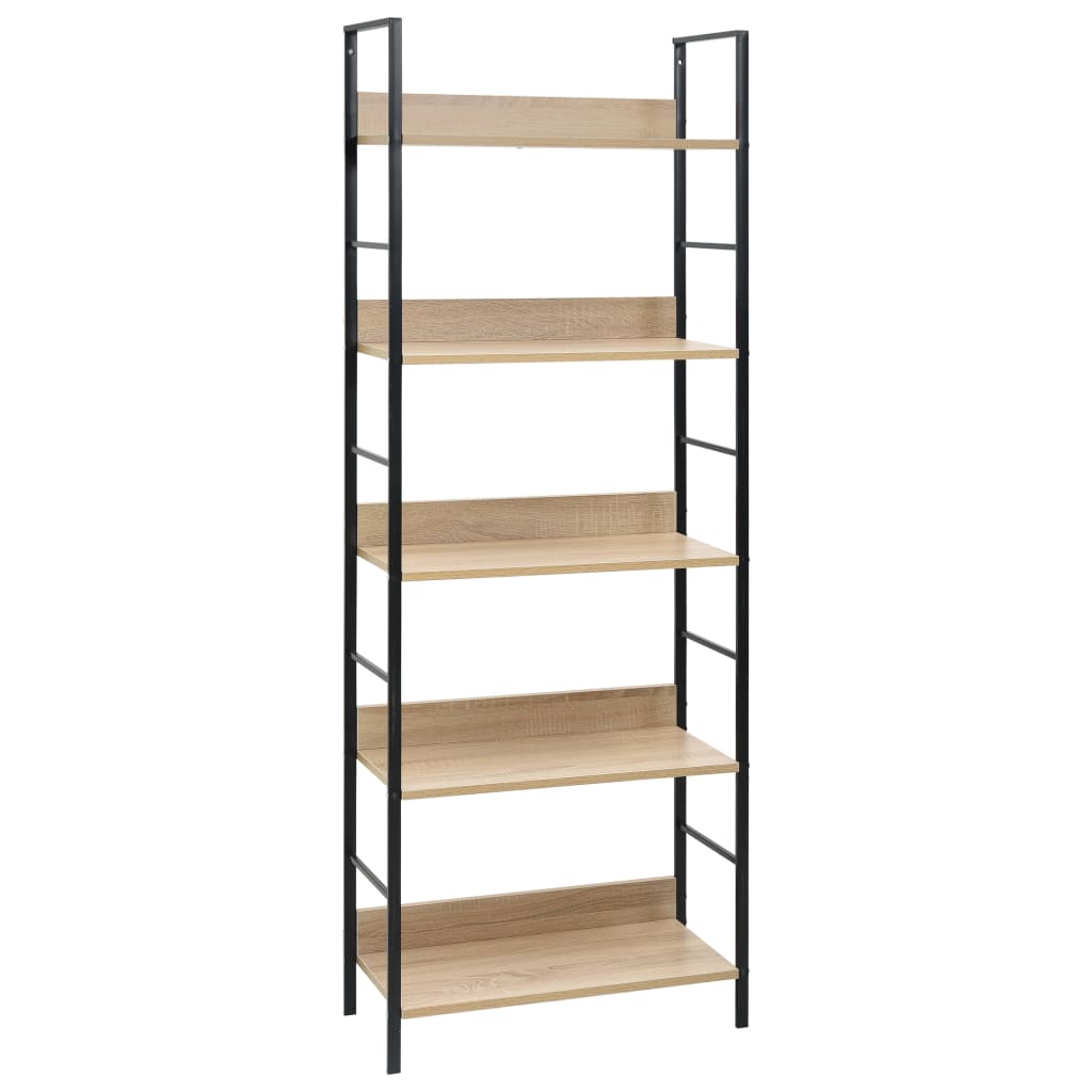 5-Layer Book Shelf Oak 60x27.6x158.5 cm Engineered Wood - Newstart Furniture