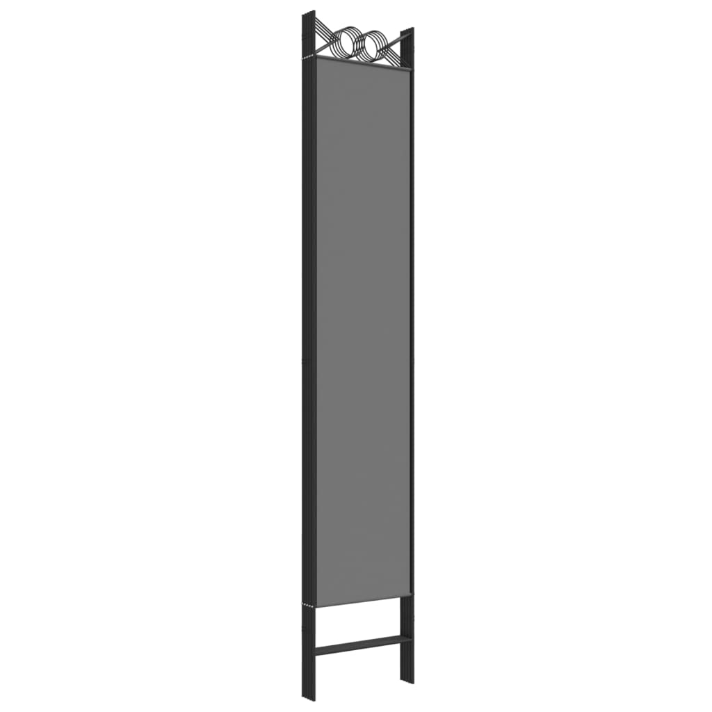 5-Panel Room Divider Anthracite 200x220 cm Fabric - Newstart Furniture