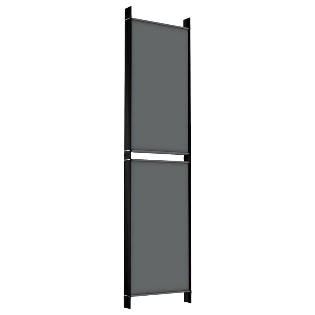 5-Panel Room Divider Anthracite 250x200 cm Fabric - Newstart Furniture