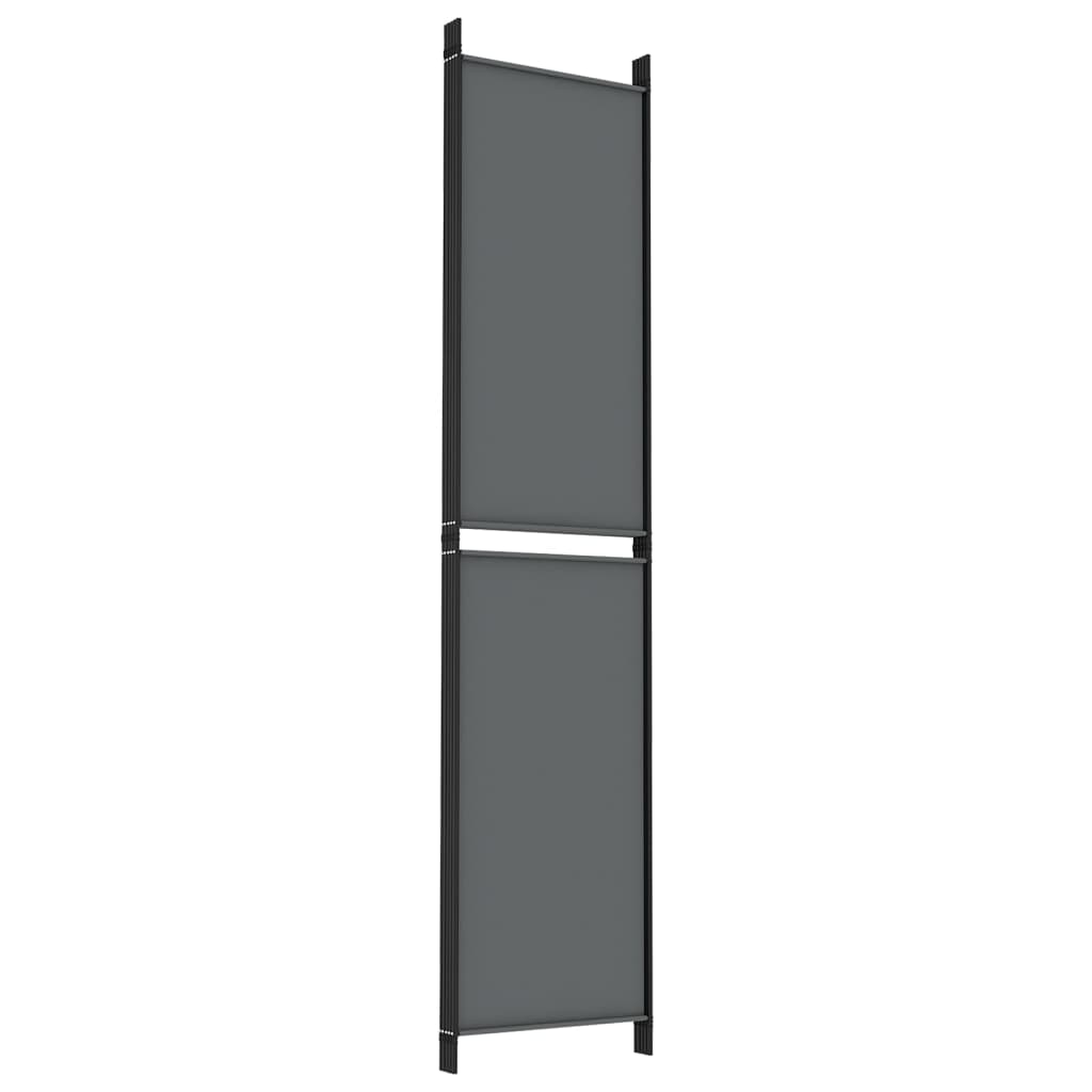 5-Panel Room Divider Anthracite 250x220 cm Fabric - Newstart Furniture