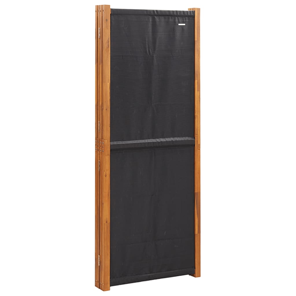 5-Panel Room Divider Black 350x180 cm - Newstart Furniture