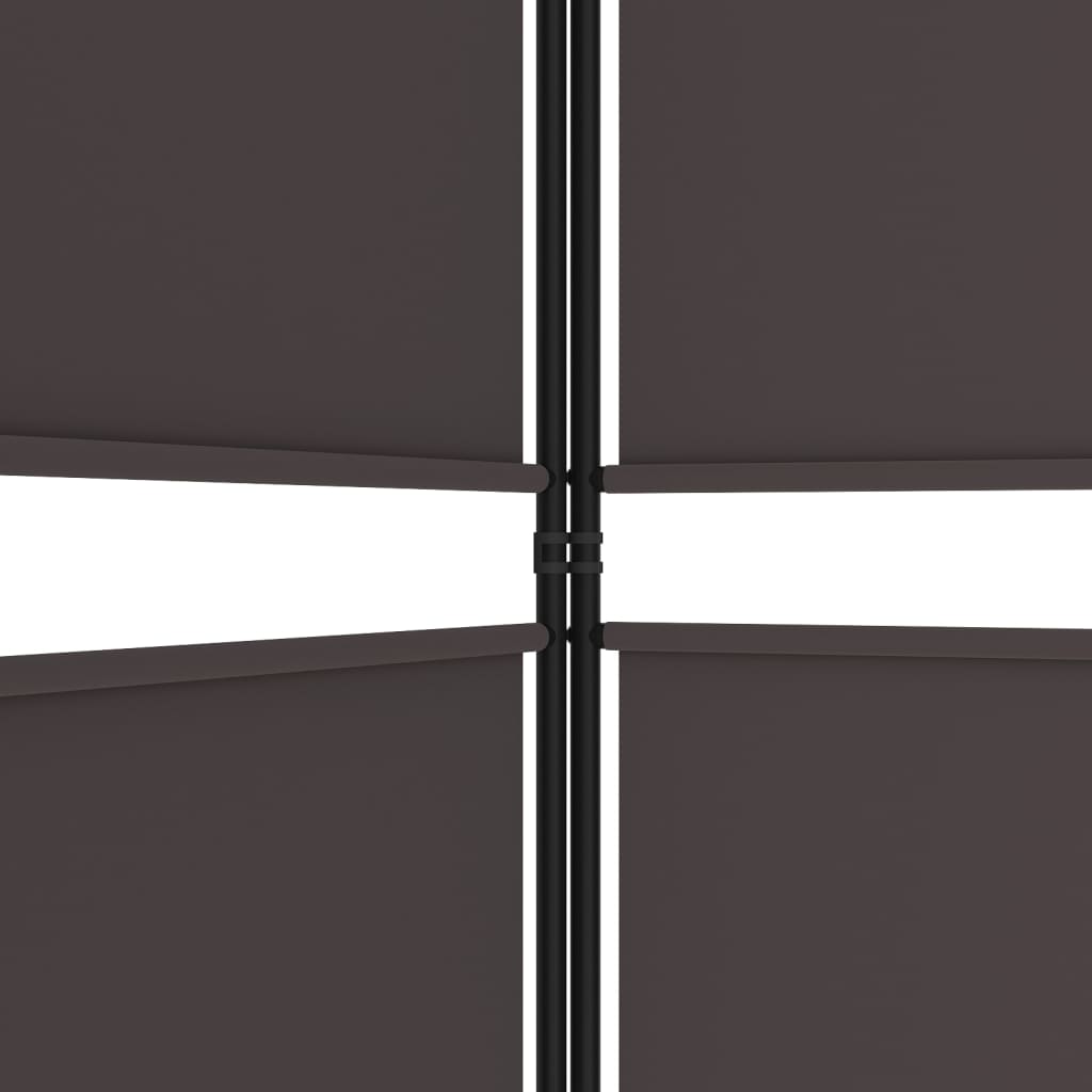 5-Panel Room Divider Brown 250x180 cm Fabric - Newstart Furniture