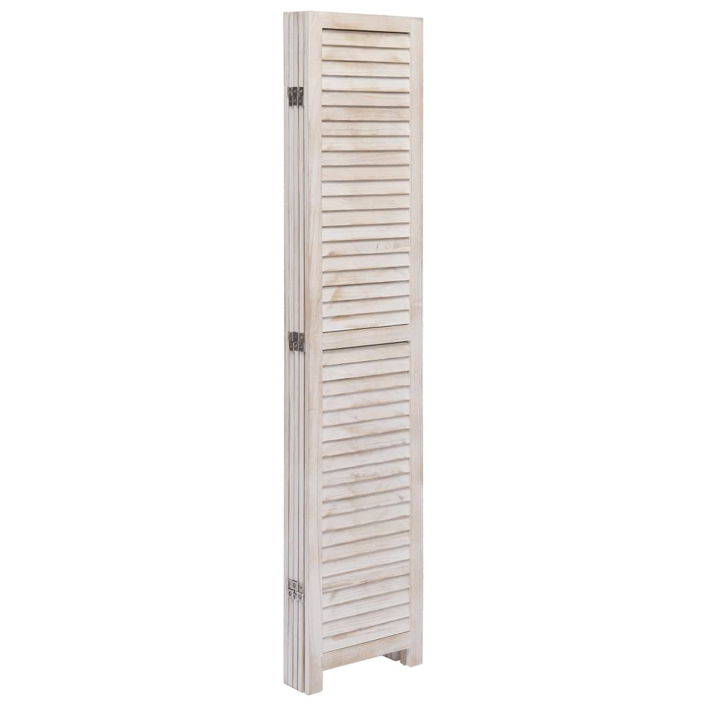 5-Panel Room Divider White 175x165 cm Wood - Newstart Furniture