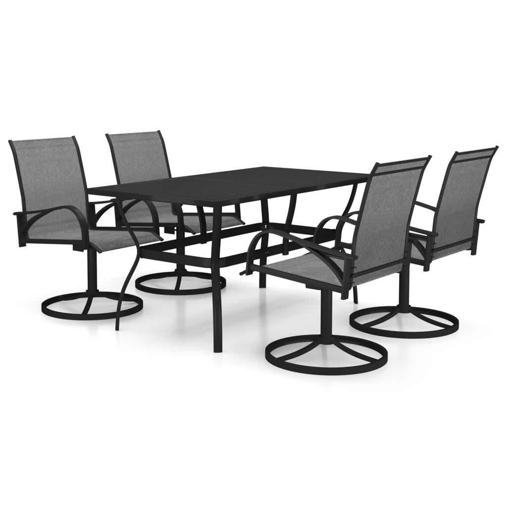 5 Piece Garden Dining Set Textilene and Steel - Newstart Furniture