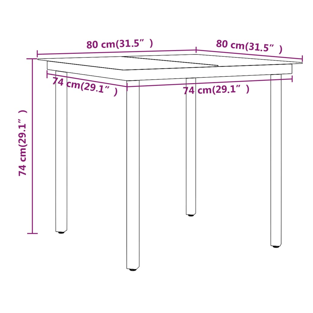 5 Piece Garden Dining Set with Cushions Black - Newstart Furniture