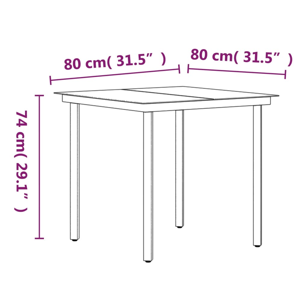 5 Piece Garden Dining Set with Cushions Black - Newstart Furniture