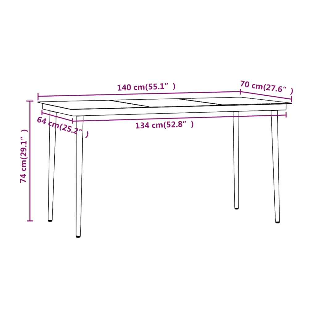 5 Piece Garden Dining Set with Cushions Black - Newstart Furniture