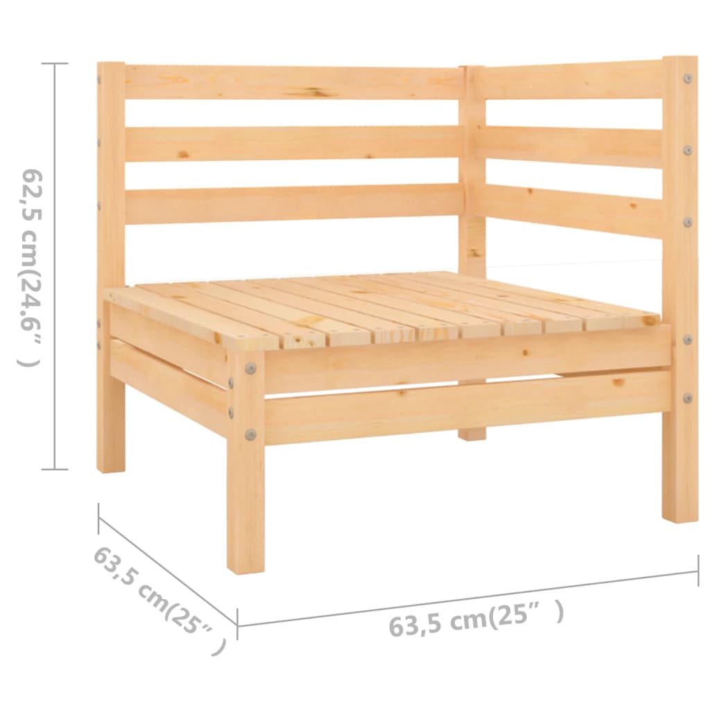 5 Piece Garden Lounge Set Solid Pinewood - Newstart Furniture