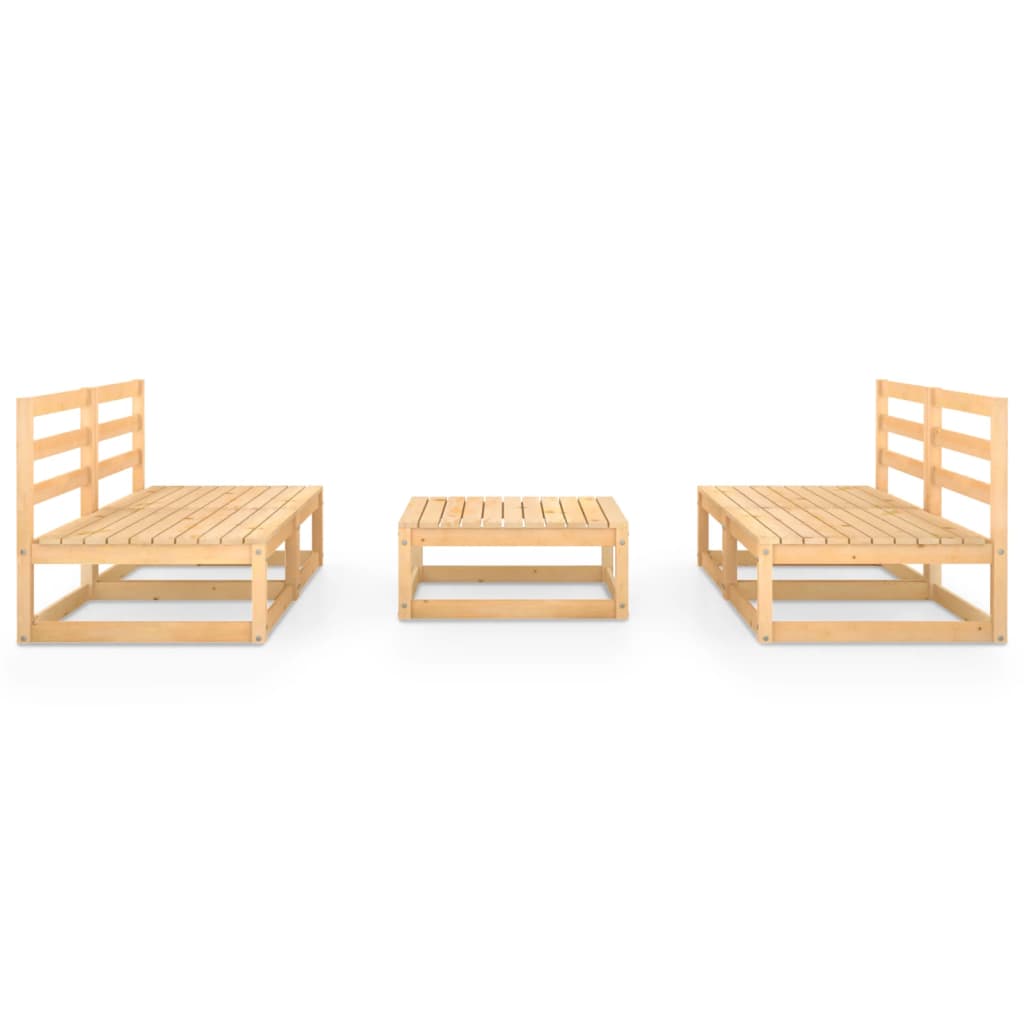 5 Piece Garden Lounge Set Solid Pinewood - Newstart Furniture