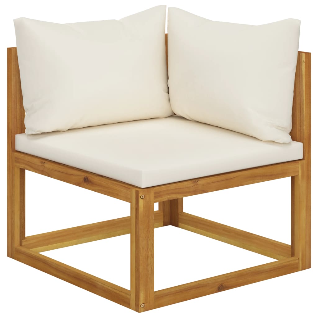 5 Piece Garden Lounge Set with Cushions Solid Acacia Wood - Newstart Furniture