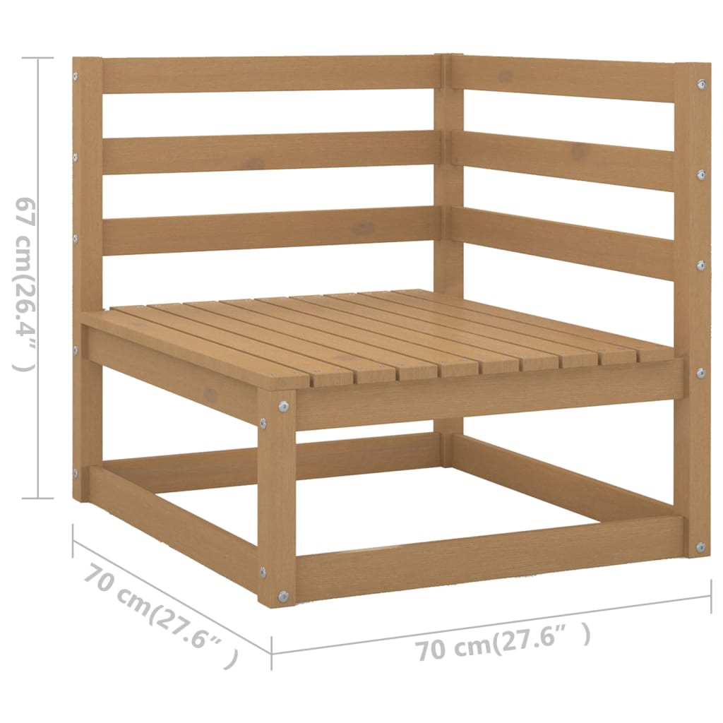 5 Piece Garden Lounge Set with Cushions Solid Pinewood - Newstart Furniture