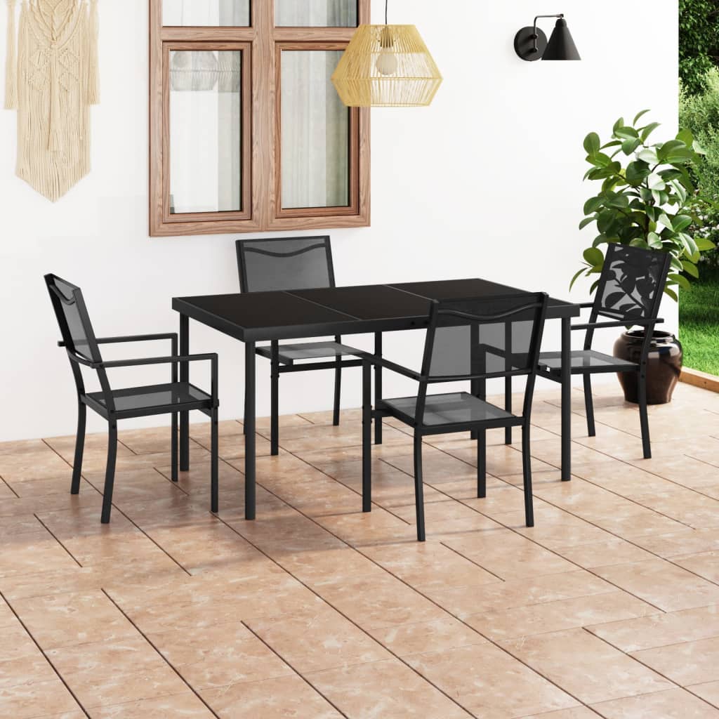 5 Piece Outdoor Dining Set Steel - Newstart Furniture