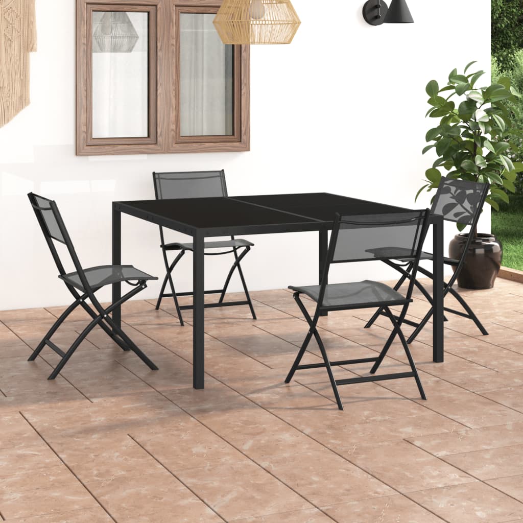 5 Piece Outdoor Dining Set Steel - Newstart Furniture