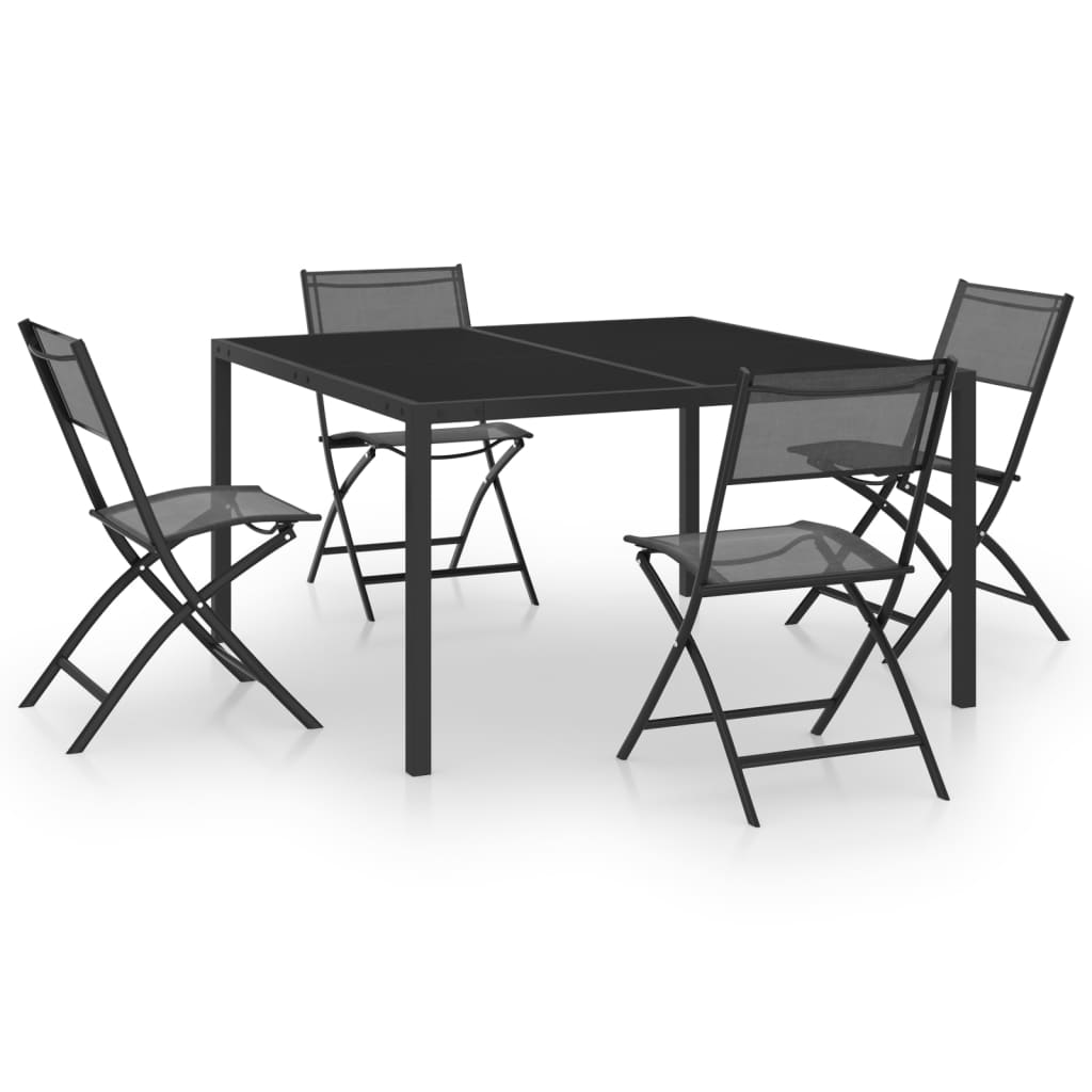 5 Piece Outdoor Dining Set Steel - Newstart Furniture