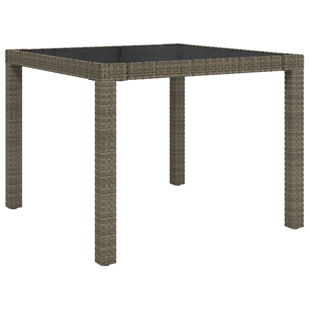 5 Piece Outdoor Dining Set with Cushions Poly Rattan Grey - Newstart Furniture