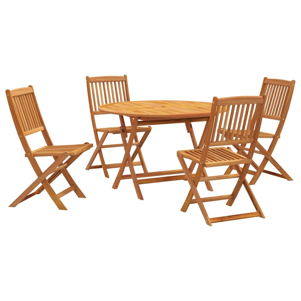 5 Pieces Garden Dining Set Solid Wood Acacia - Newstart Furniture