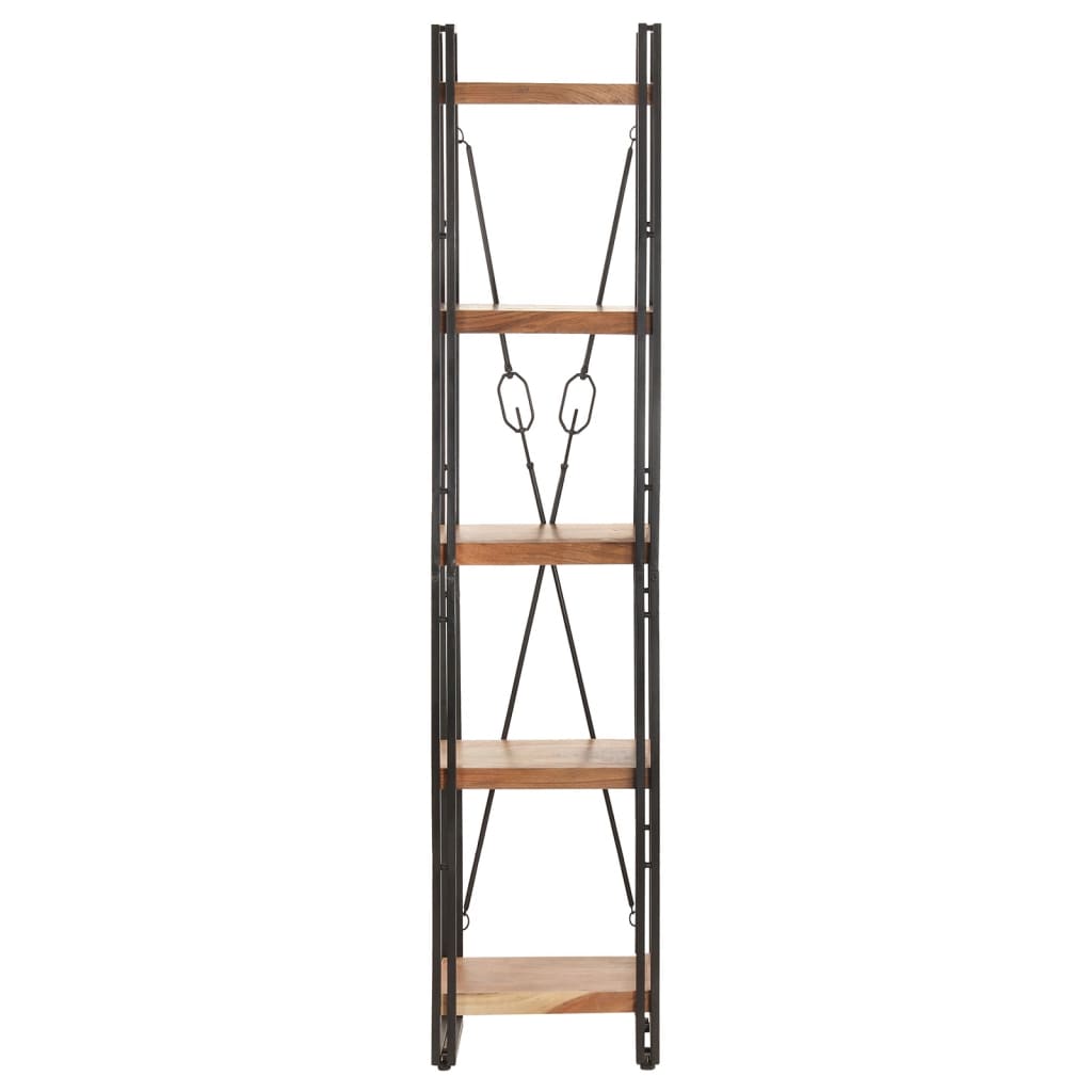 5-Tier Bookcase 40x30x180 cm Solid Acacia Wood - Newstart Furniture