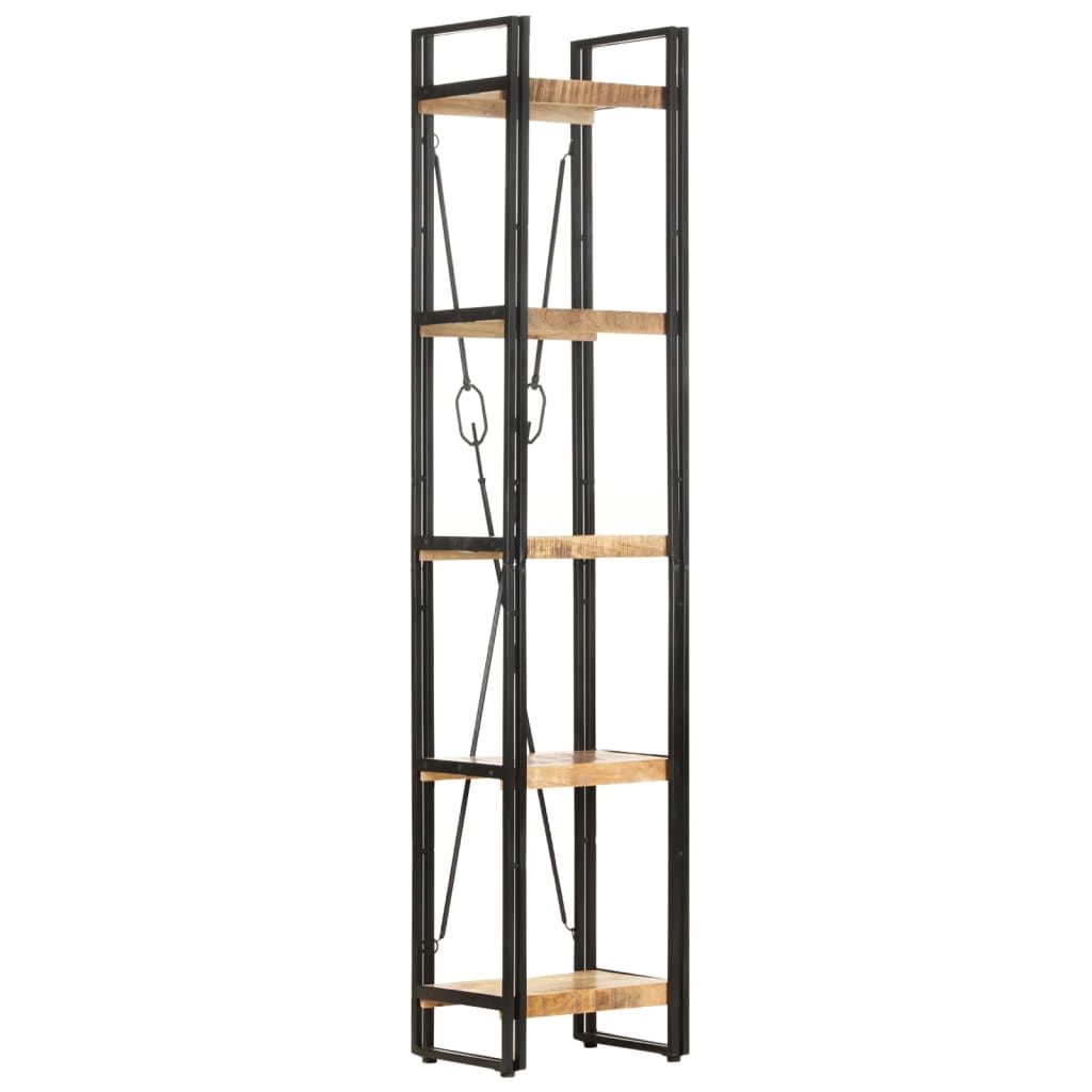 5-Tier Bookcase 40x30x180 cm Solid Mango Wood - Newstart Furniture