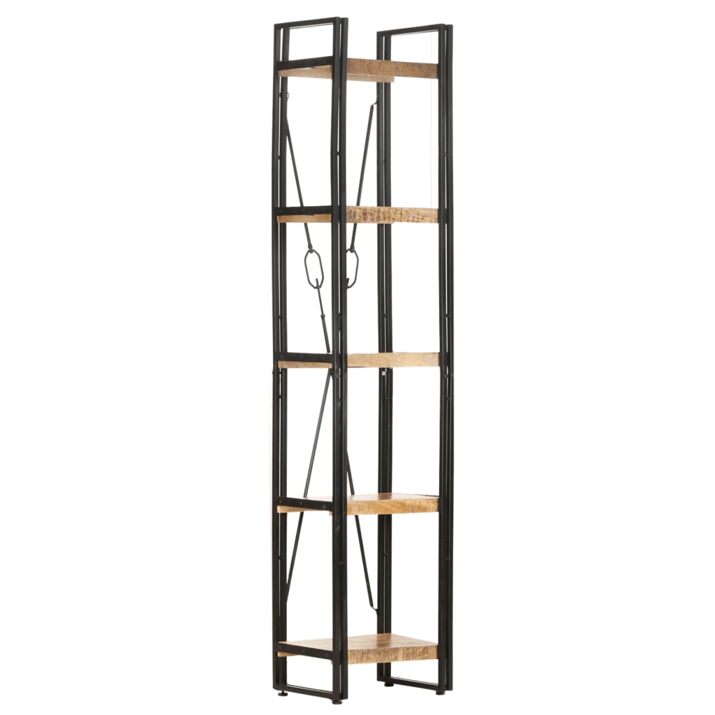 5-Tier Bookcase 40x30x180 cm Solid Mango Wood - Newstart Furniture