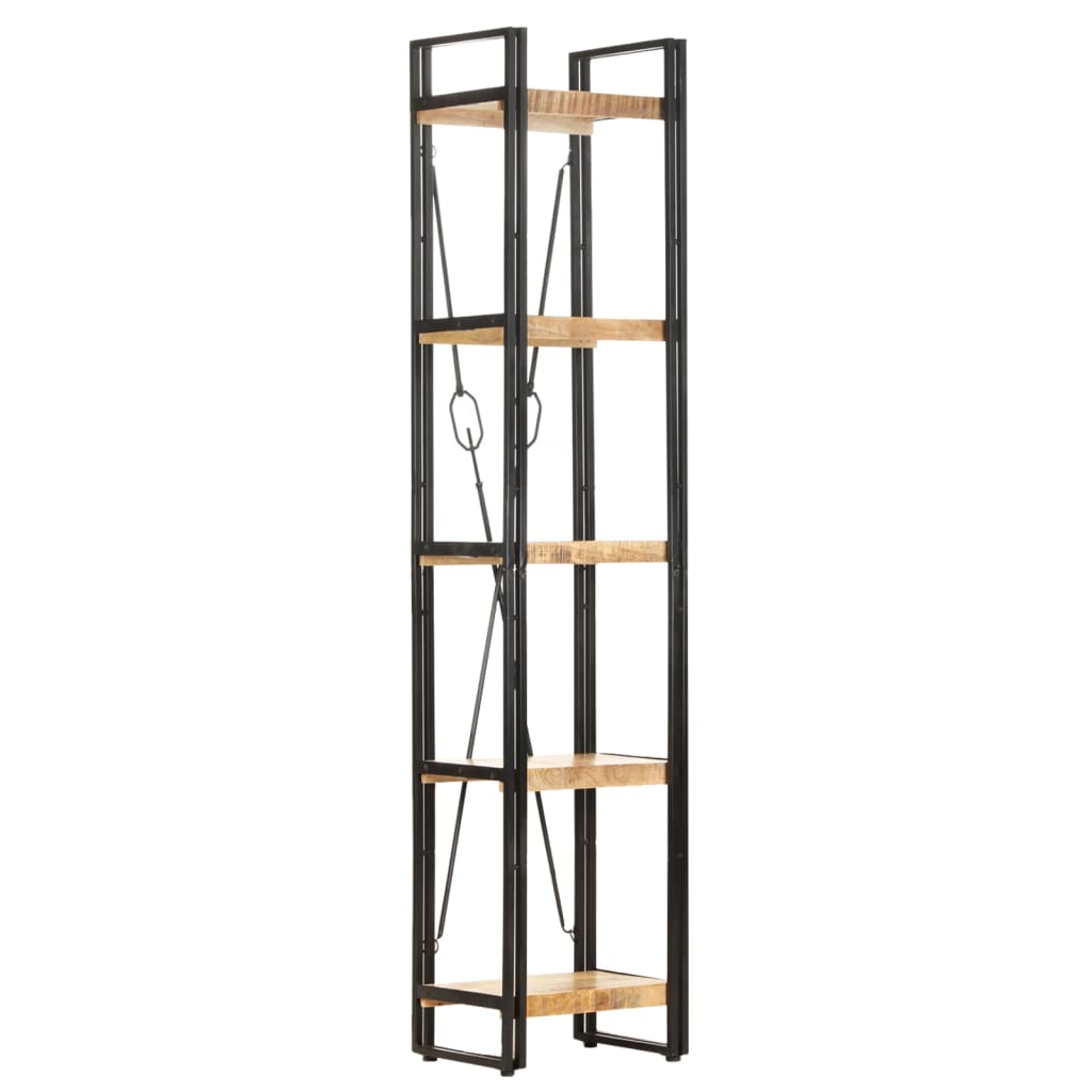 5-Tier Bookcase 40x30x180 cm Solid Mango Wood - Newstart Furniture