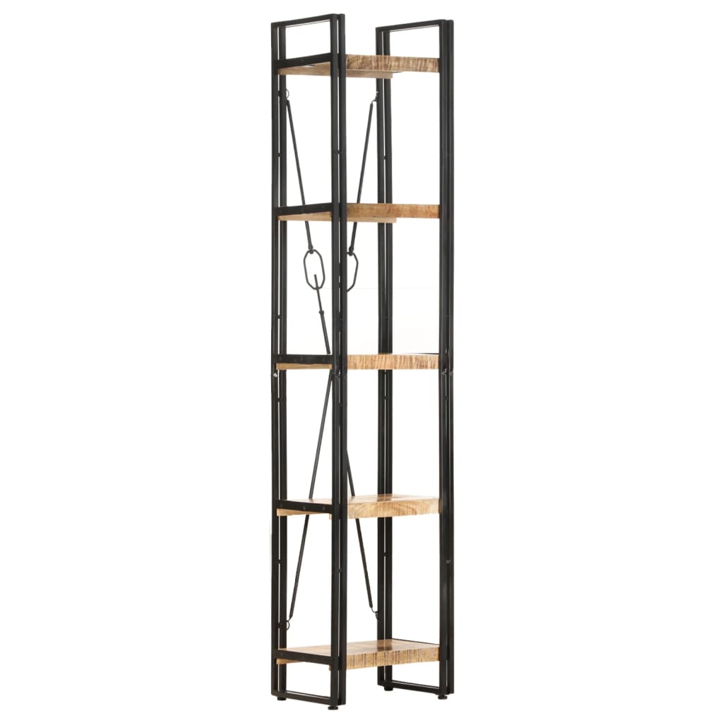 5-Tier Bookcase 40x30x180 cm Solid Mango Wood - Newstart Furniture