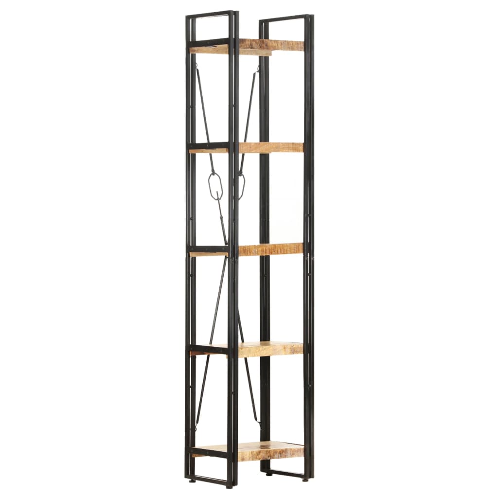 5-Tier Bookcase 40x30x180 cm Solid Mango Wood - Newstart Furniture