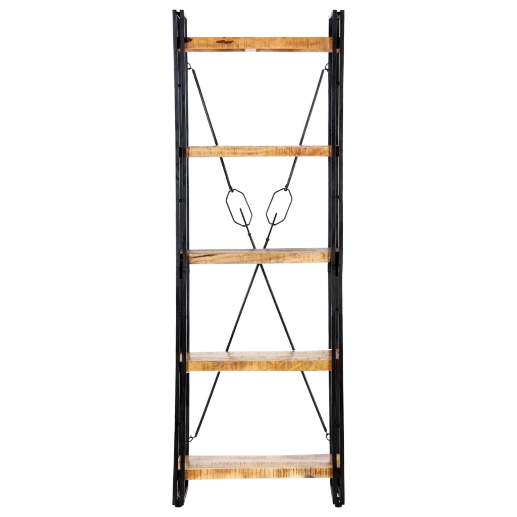 5-Tier Bookcase 60x30x180 cm Solid Mango Wood - Newstart Furniture