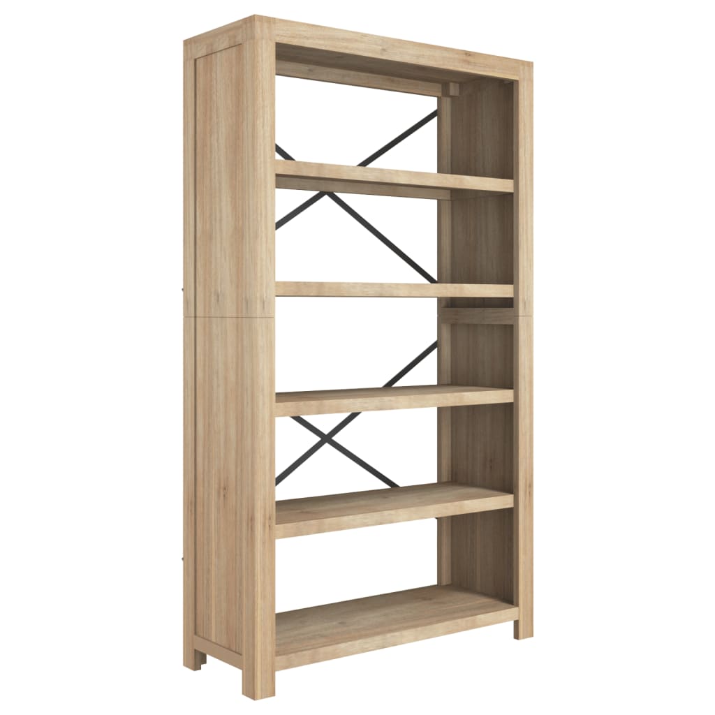 5-Tier Bookcase 80x30x140 cm Solid Wood Acacia - Newstart Furniture